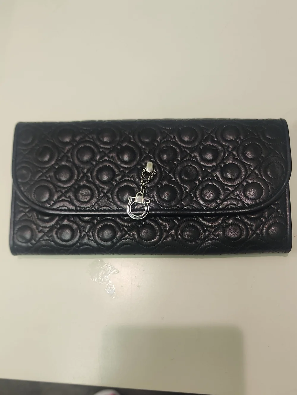 Salvatore Ferragamo Quilted Gancini Continental Flap Wallet